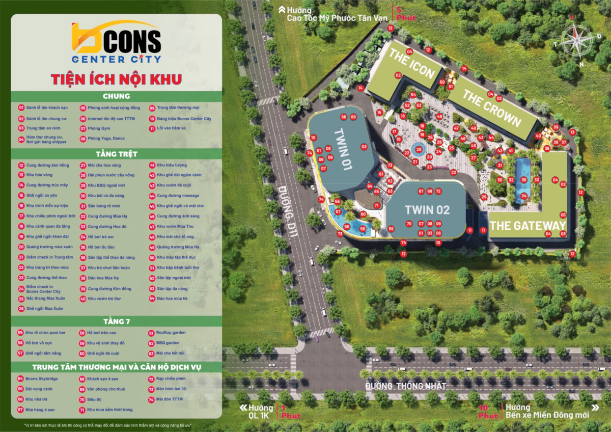 Tiện ích Bcons Centre City