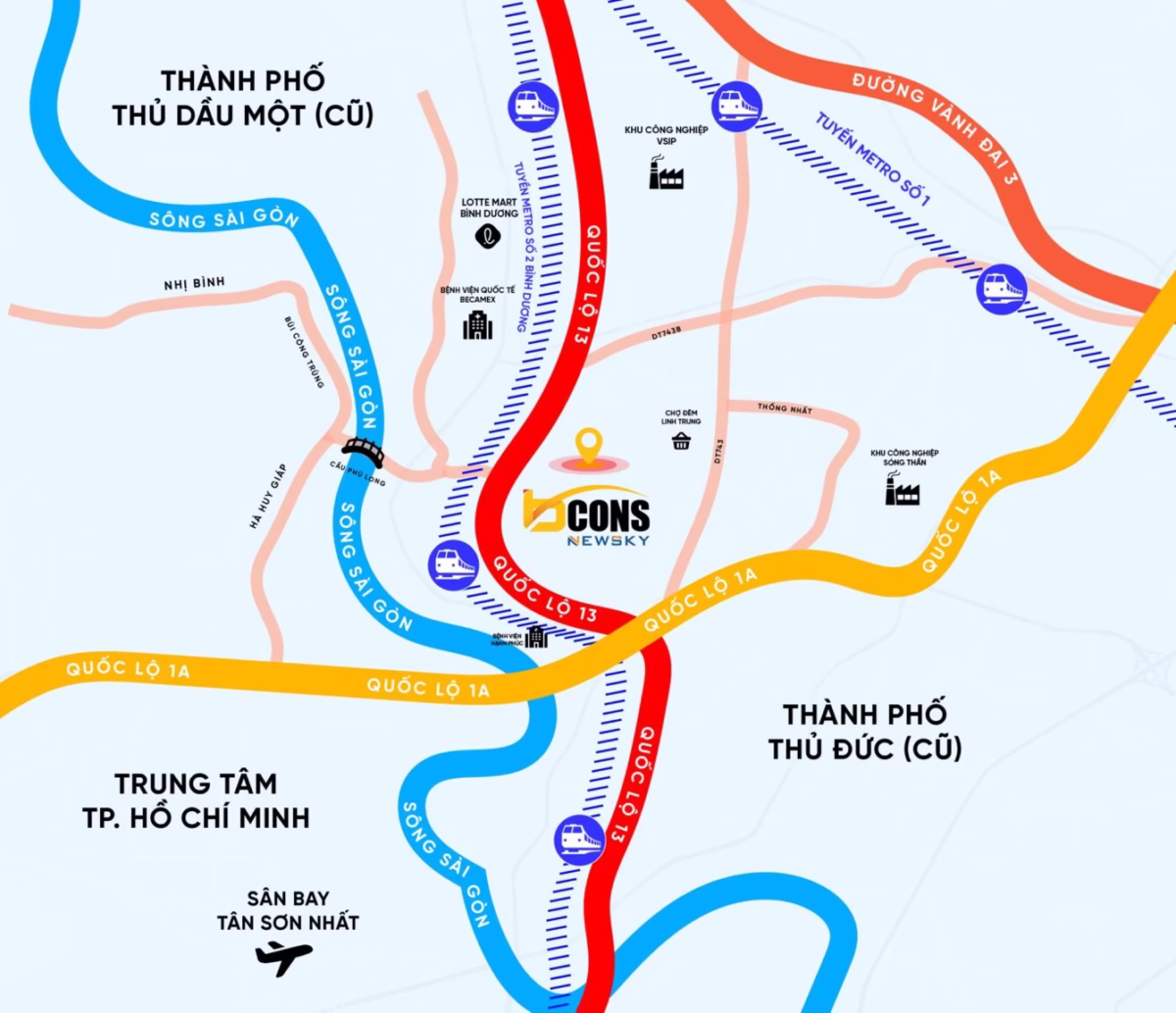 Vị trí Bcons Newsky